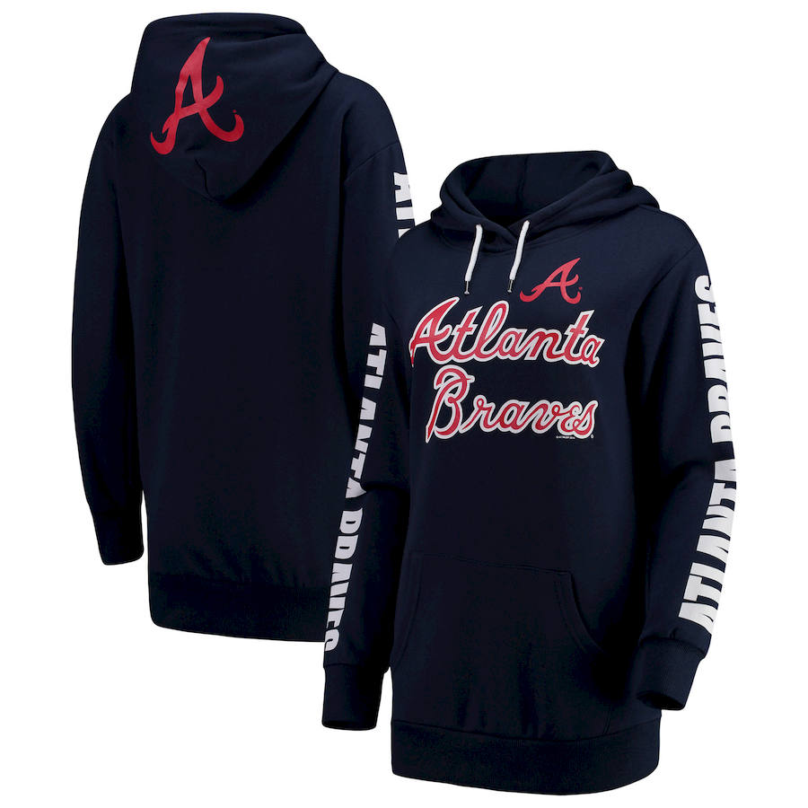 Women Atlanta Braves G III 4Her by Carl Banks Extra Innings Pullover Hoodie Navy,We sell and wholesale Women Atlanta Braves G III 4Her by Carl Banks Extra Innings Pullover Hoodie Navy on line form chian!